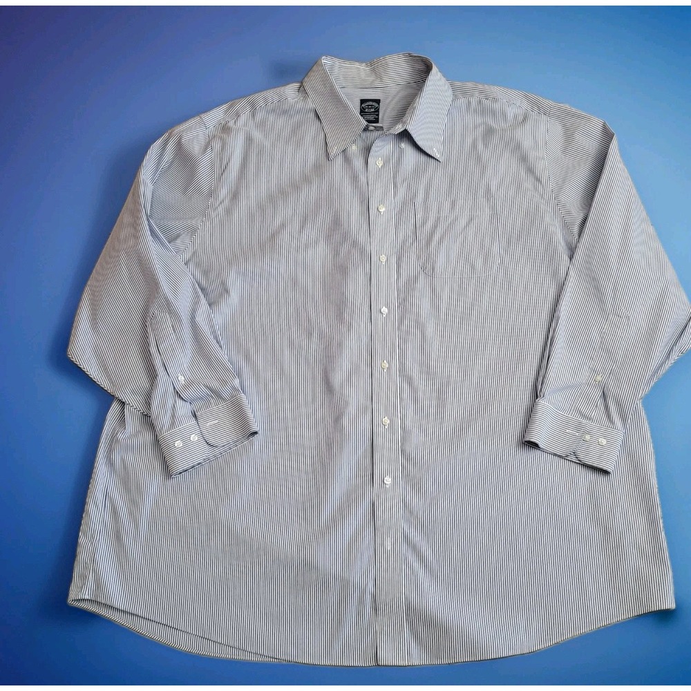 💙Brooks Brothers Dress Shirts Mens 20 36/37 Striped NON IRON The Original Polo